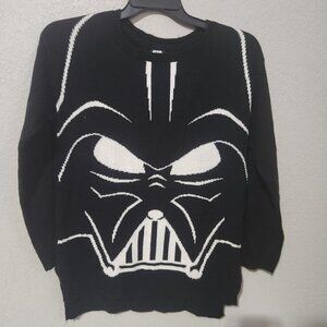 Her Universe Small Star Wars Darth Vader Sweater Black White Acrylic Knit